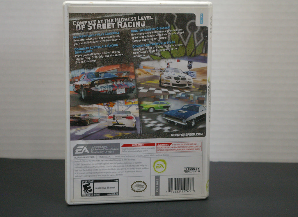 Wii Need for Speed Pro Street