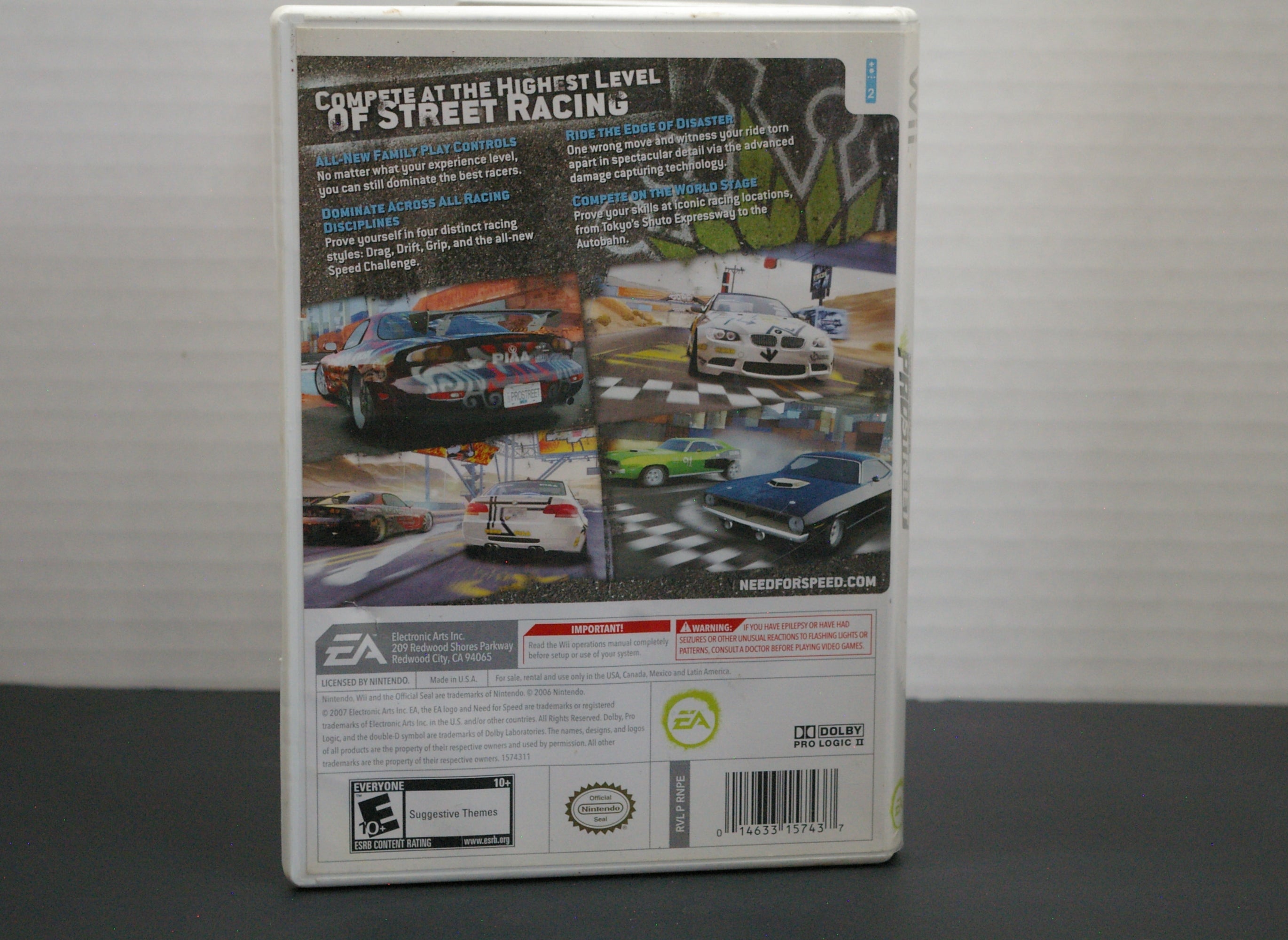 Wii Need for Speed Pro Street