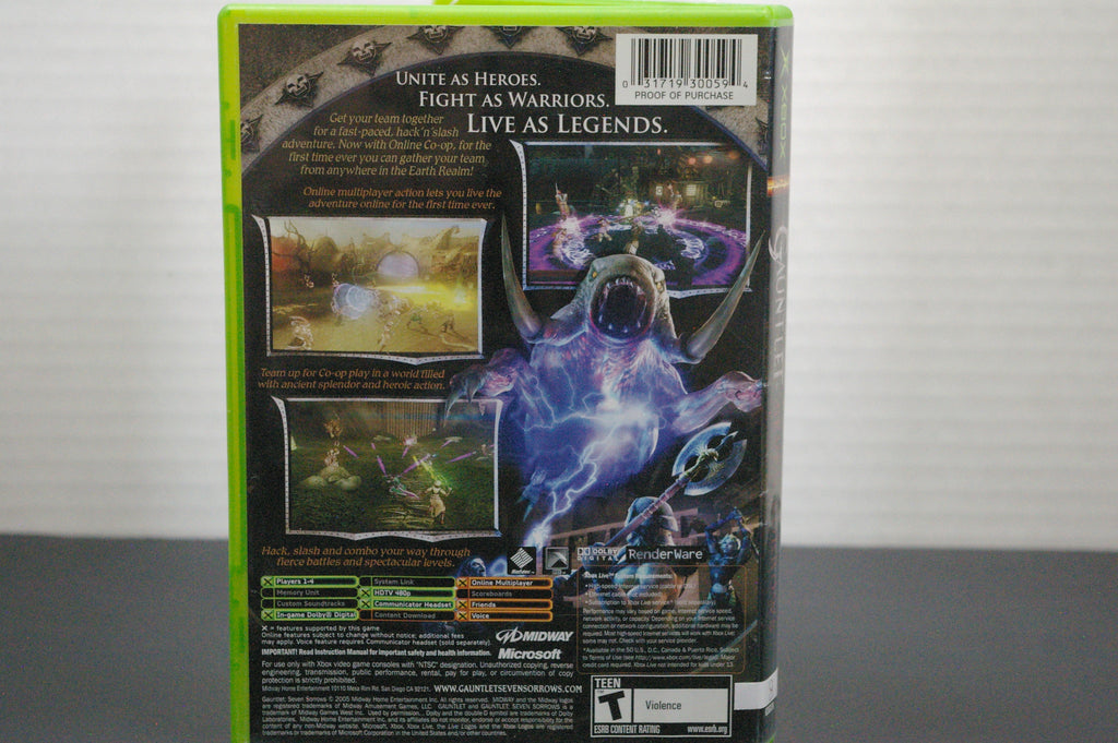 Xbox Gauntlet Seven Sorrows