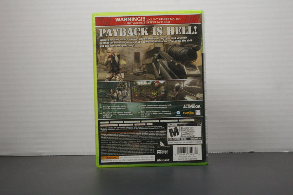 Soldier of Fortune: Payback – Xbox 360 (Excellent, Complete in Box)