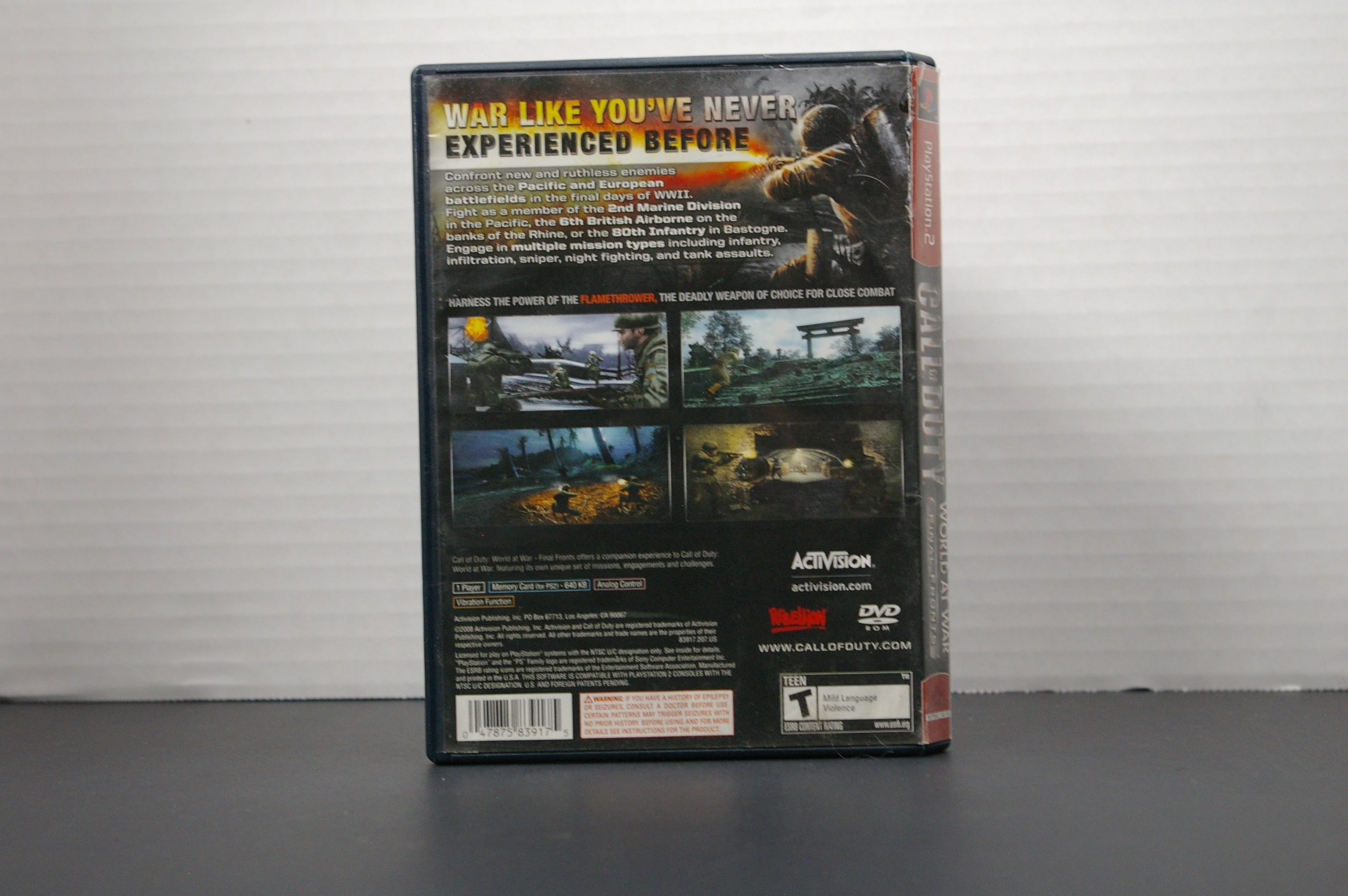 PS2 Call of Duty World at War Final Fronts